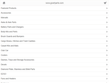 Tablet Screenshot of gcartparts.com